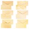 48-Pack Old Fashioned Vintage Envelopes for Writing Letters with 6 Decorative Antique Styles, Classic Aged Blank Envelopes for Party Invitations, Home Stationery Supplies (8.7x4 in)